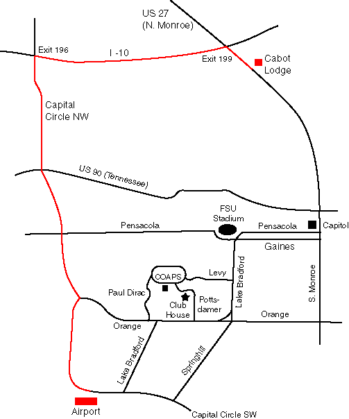 Map from Airport to Cabot Lodge