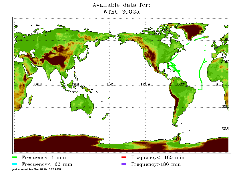Data quality visualization for year 2003a