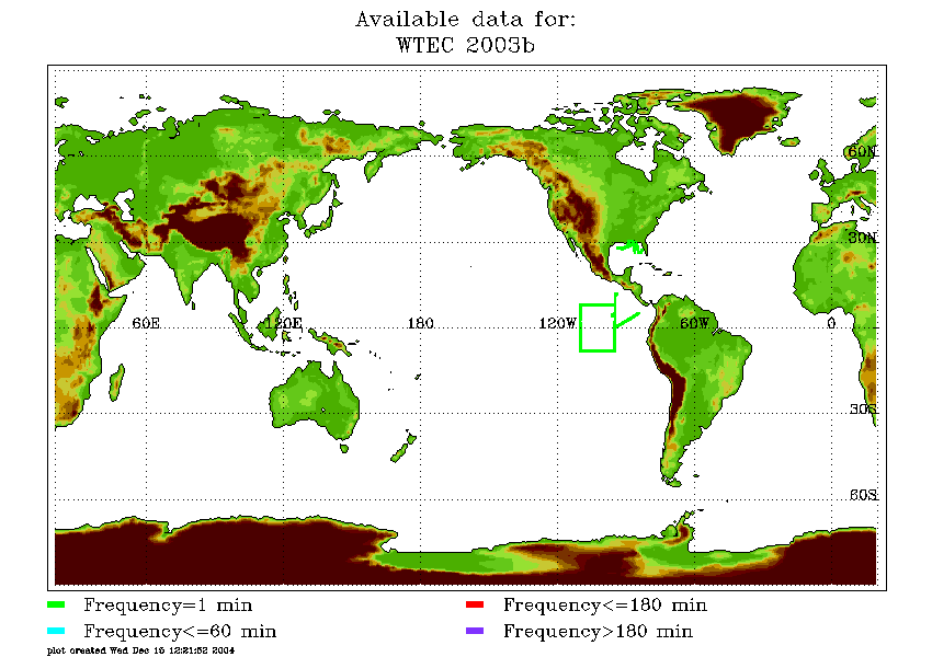 Data quality visualization for year 2003b