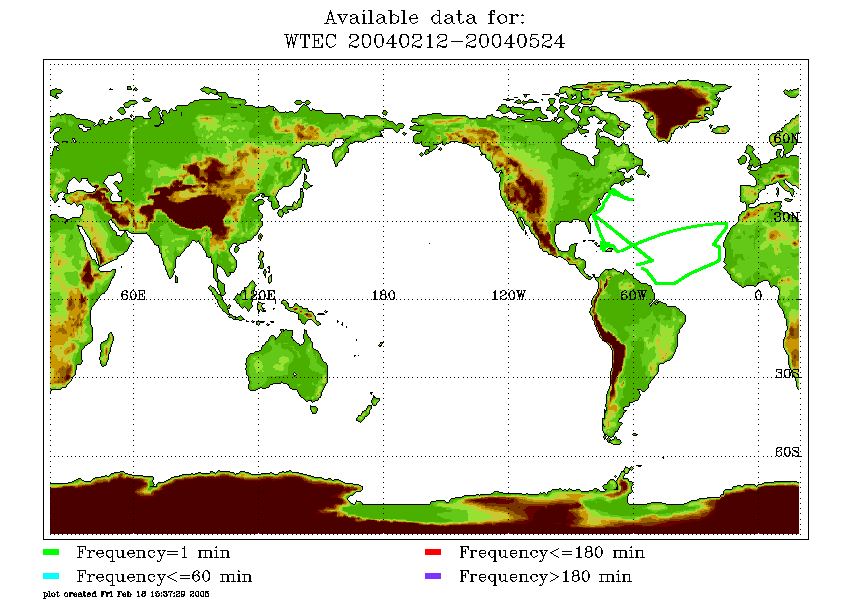 Data quality visualization for year 2004a