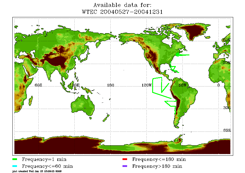 Data quality visualization for year 2004b