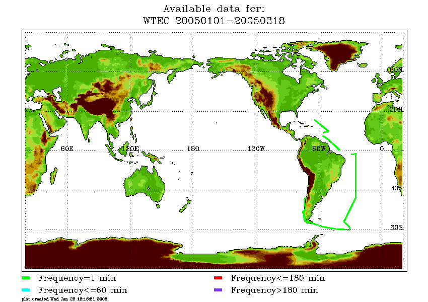 Data quality visualization for year 2005a